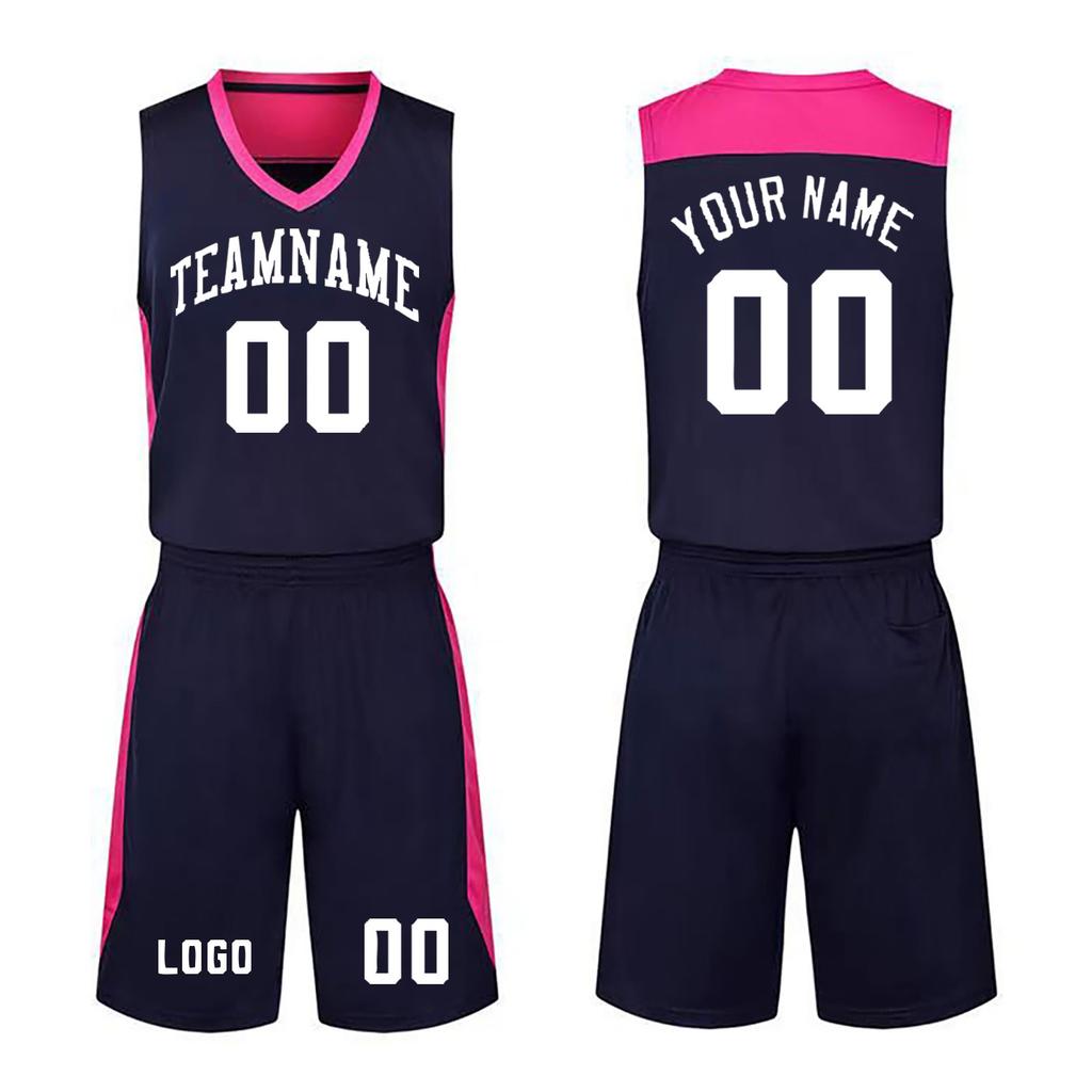Custom Basketball Jersey Set Sleeveless Top and Shorts Two Piece Athletic Uniform for Team Men Women Youth Personalized Number
