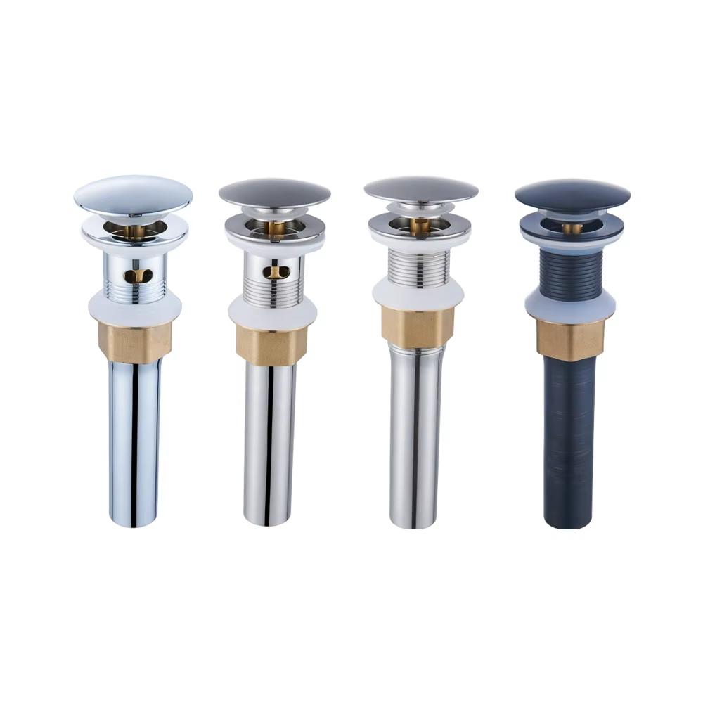 Modern Polished Chrome Pop Drain Stopper Anti-Clogging Strainer for Bathroom Sink Single Hole Faucet Mount Bathroom