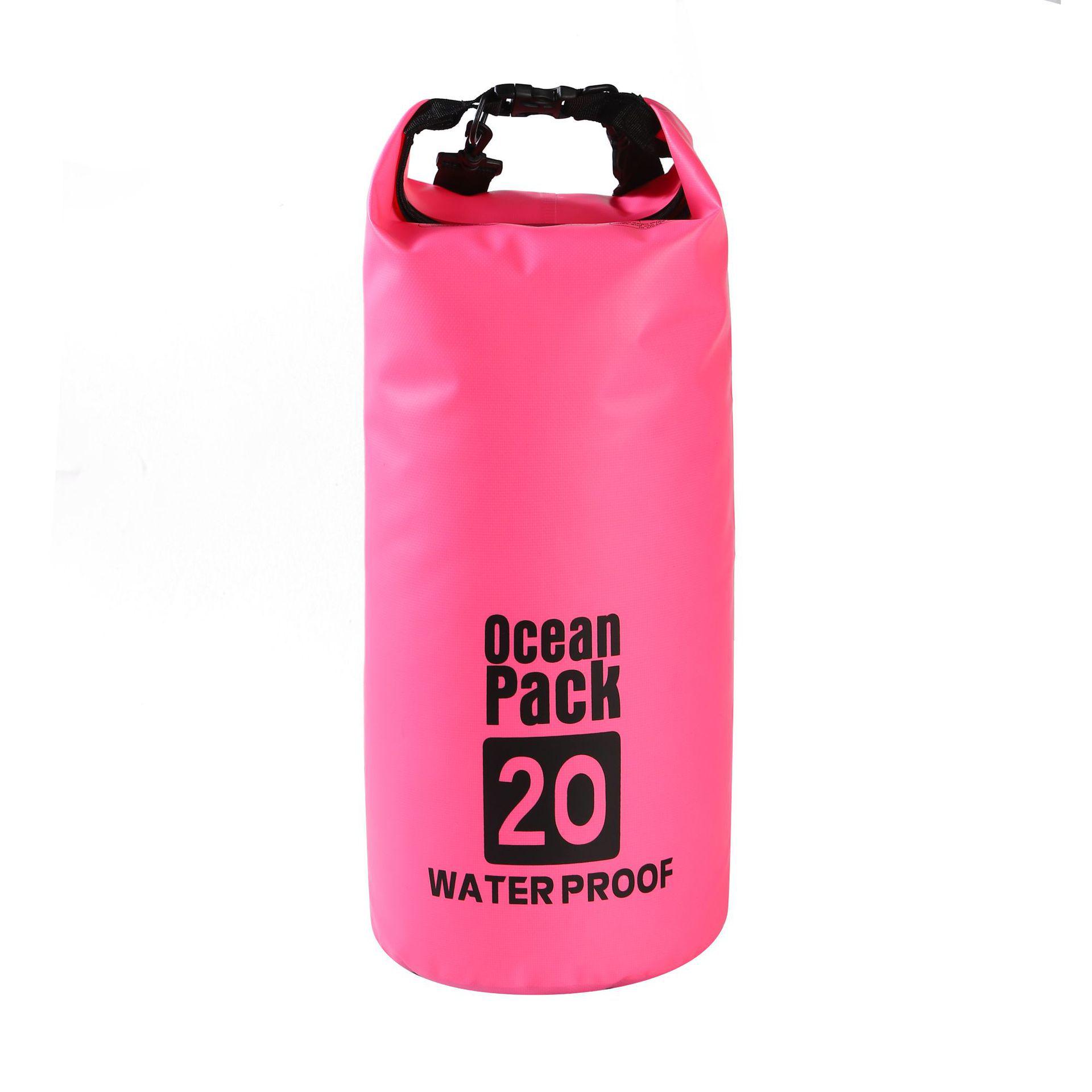 

Популярна водонепроникна сумка з ПВХ для рафтингу та плавання - Одно/Двоплечова пляжна сумка-відро 2L No Strap рожевий червоний колір