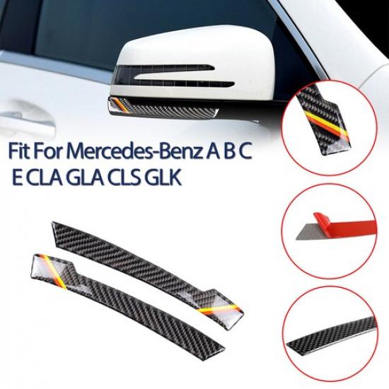 Наклейка-полоска на боковое зеркало из углеродного волокна, отделка для Benz E CLA GLA CLS GLK-W