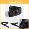 Rose Flower Fashion Waist Belt For Women With Faux Leather Adjustable Strap