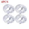 4PCS Clear Door Knob Protector Cover Mute Transparent Handle Bumper Anti Collision Wall Protection Cushion Home Improvement