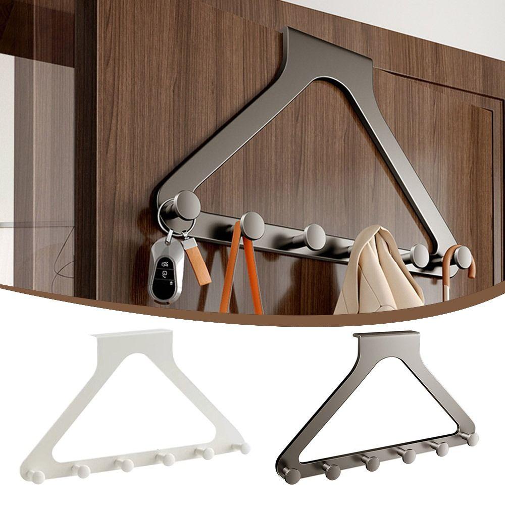 

Traceless Door Hook Triangular Clothes Hook Portable Hanger бежевий