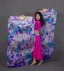 1pair/2pcs Real Silk Belly Dance Veil Fans Bamboo Handmade  Tie-dye 150cm/180cm Performance Long Fan BellyDance Fan Veil