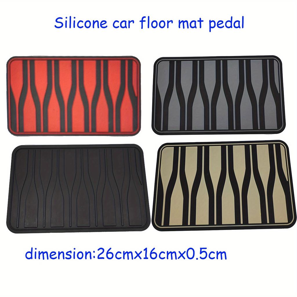 1 PC Universal Car Floor Pads Anti-skid Pedal Mat Interior Accessories Heel Foot Mat Pedal Cover Black PVC Universal Car Mat