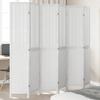 6 Piece Room Divider White Solid Paulownia Wood