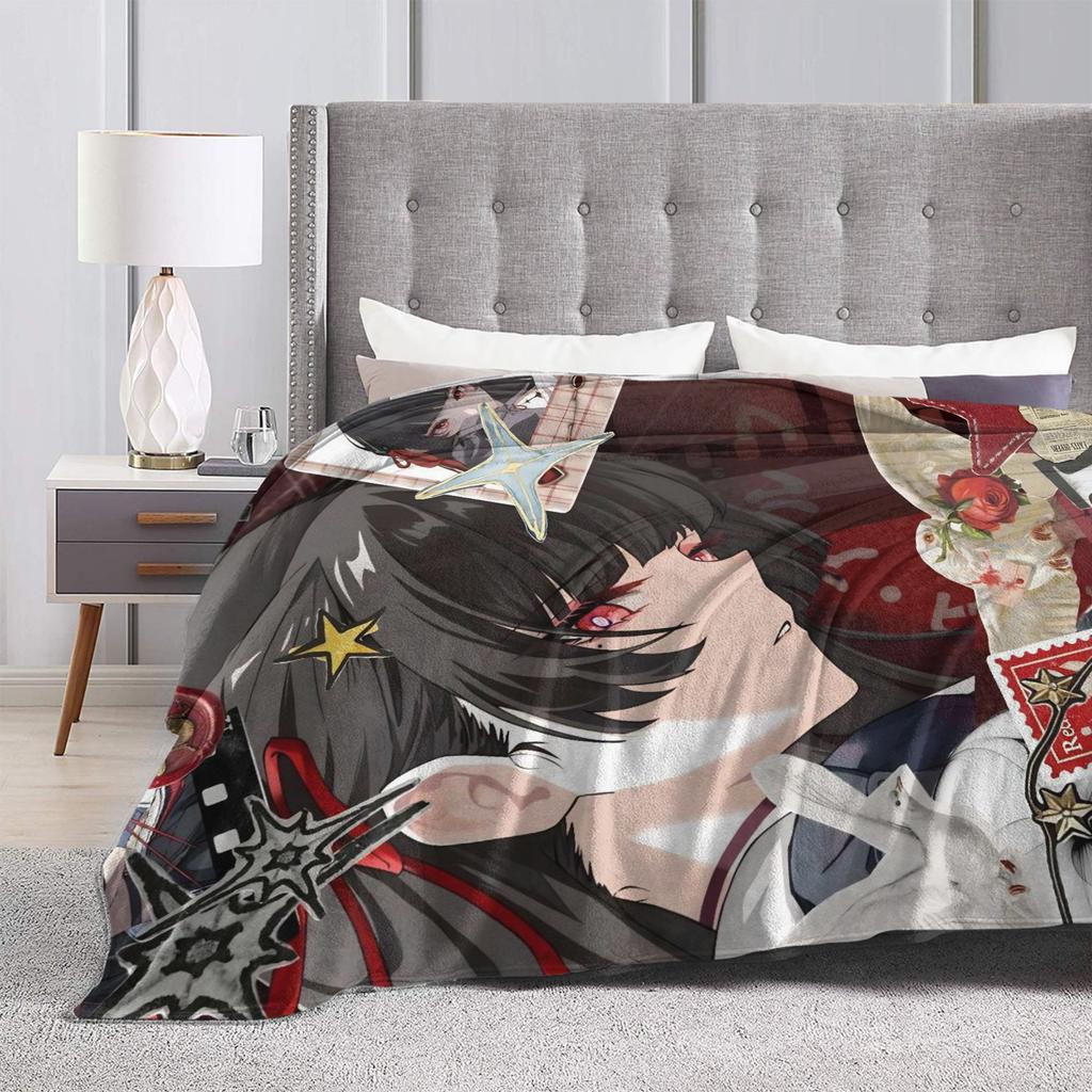 Chisa Wuthering Wave Galbrena Decke Warm Weich Flauschig Plüsch für Couch Sessel Sofa Bett Dekorative Flanell Tagesdecke Bettbezug