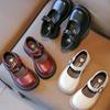 New Kid Sandals Summer Fashion Simple Leather Shoe Retro Anti Slip Soft Princess Shoes Mary Jane Lightweight Elegant Girl Shoes