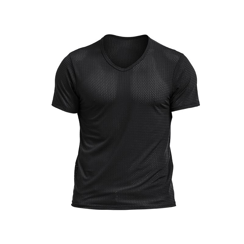 Футболка мужская Ice Silk Mesh с V-образным вырезом и коротким рукавом XXL