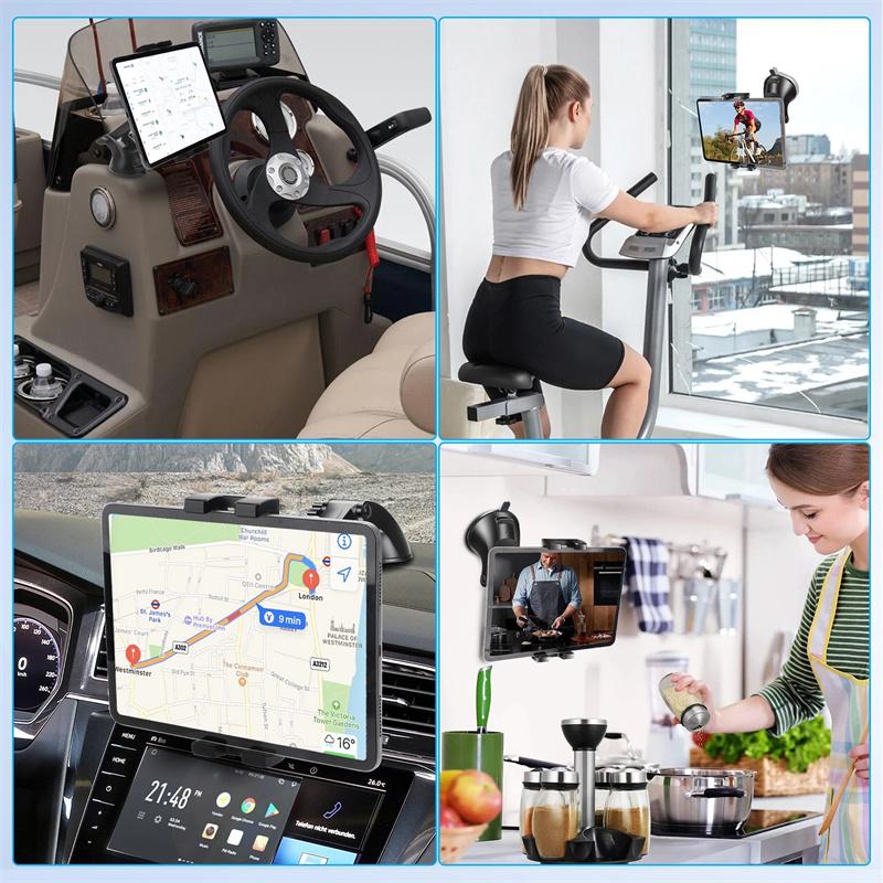 Large Sucker 360 Rotation 4.7-12.9" Car Tablet Holder Mount Stand Stents For Ipad Pro Mini 2 3 4 Air 2 Samsung S8 S9 Xiaomi Asus