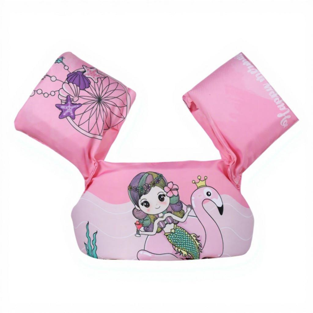 Cartoon Children's Buoyant Swimming Arm Ring Float Vest with Nylon/Polyester Material Life Jacket for Water Sports and Fishing