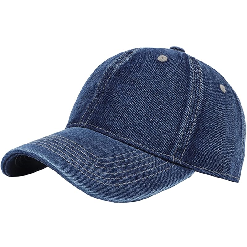 

[White Fang] cap Plain color denim hat casual cool spit men s ladies CA483 (Navy)