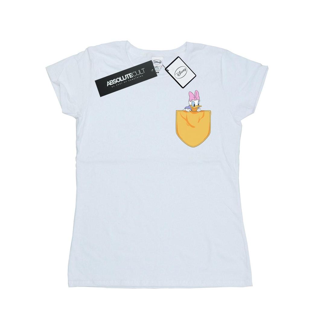 Disney Damen/Damen Daisy Duck T-Shirt aus Baumwolle mit Kunsttasche