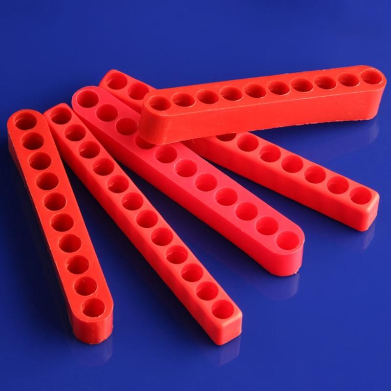 5 Pieces 12 Holes Hex Bit Organiser Screwdriver Bit Holder Plastic 1/4 Inch Hex Shank Drill Bit Storage for Case
