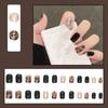 2025 Newest 24Pcs/Set Nail Art French Fake Nails Set With Glue Abs Plastic - Simple Short Nail Stickers