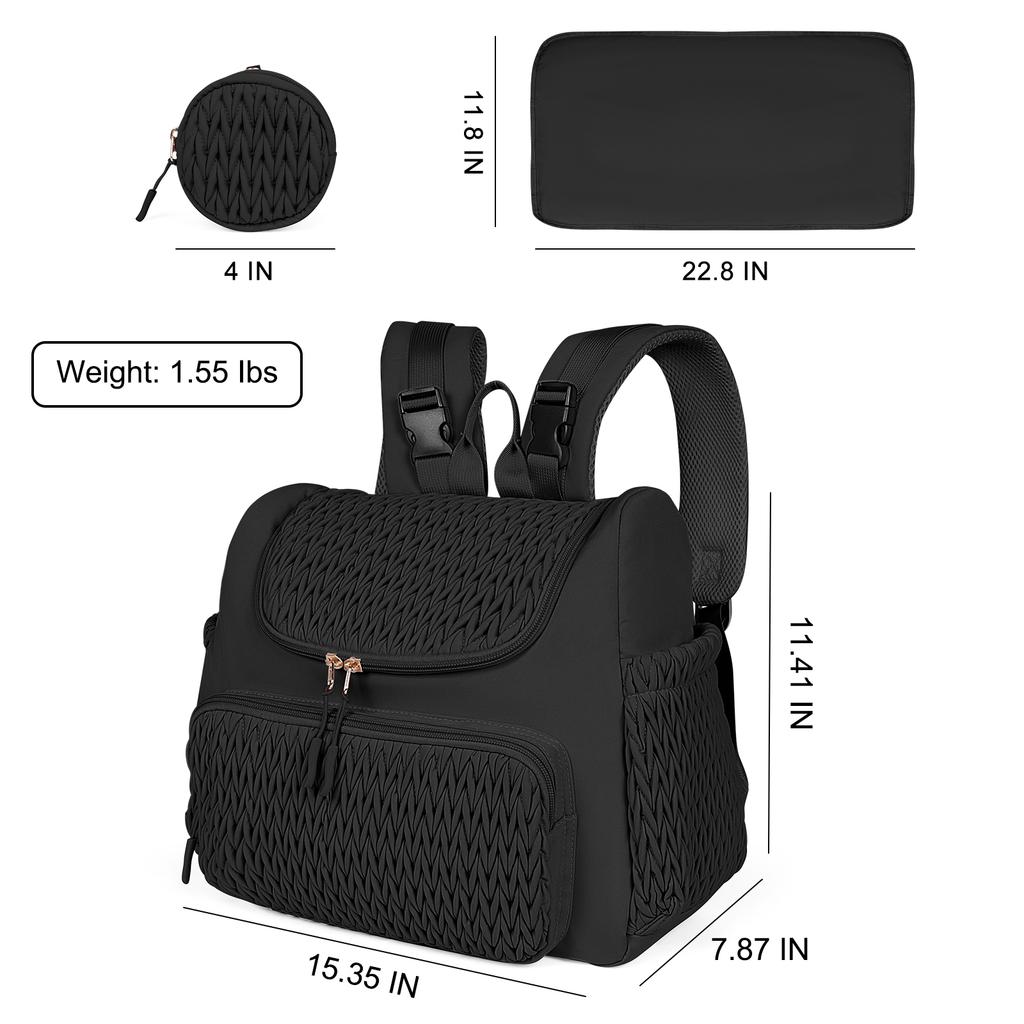 Geestock Multifunksjonell Bleieveske Stor Kapasitet Baby Mamma Barselveske Reiseryggsekk Vanntett Amming Håndveske Bleieveske