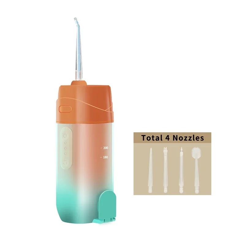 Tragbarer Dental-Wasserflosser, Munddusche, wiederaufladbarer USB-Wasserflosser, Zahnstocher, Mundwaschmaschine für Zahnaufhellung