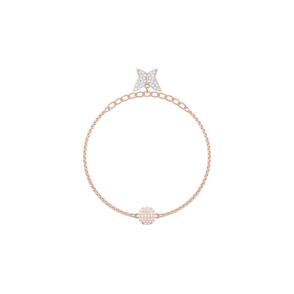 Swarovski Butterfly Magnetic Clasp Imitation Crystal Bracelet Women bracelet 5466823 Box (Random Color),M