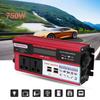 Car 750W Solar Power Converter Digital Display Phone 4 USB Charger