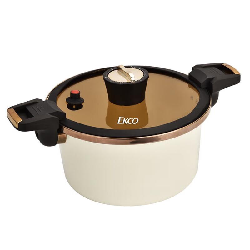 EKCO Carnation 5L Enamel Micro-Pressure Cooker & Dinnerware Set
