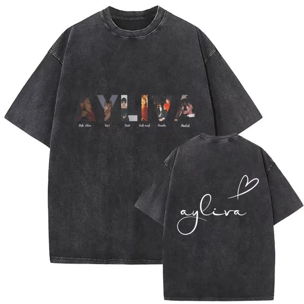 Singer Die Ayliva Tour Fans Merch T Shirts Unisex Music Album Hip Hop Short Sleeve Tshirt Cotton Trendy Streetwear Tshirt