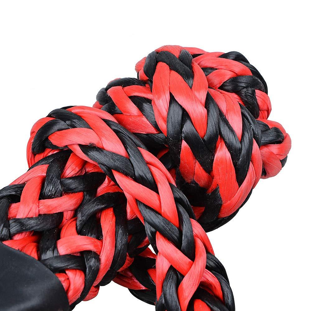 Mixture Color 12mm UHMWPE Soft Shackle 17 Tons Breaking Force Towing Strap 2 Pieces ARCTICSUN Brand 6 Month Warranty for
