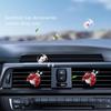 Ladybug Car Accessories,2Pcs Lady Bug Air Vent Clips Car Air Fresheners,Refillable Animal Decoration Diffusers,Girly Rhinestone Dashboard Charms For