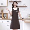 Waterproof Waist-Cinching Shoulder Strap Apron Solid Color Oil-proof Cooking Baking Uniform Breathable Catering Work Clothes