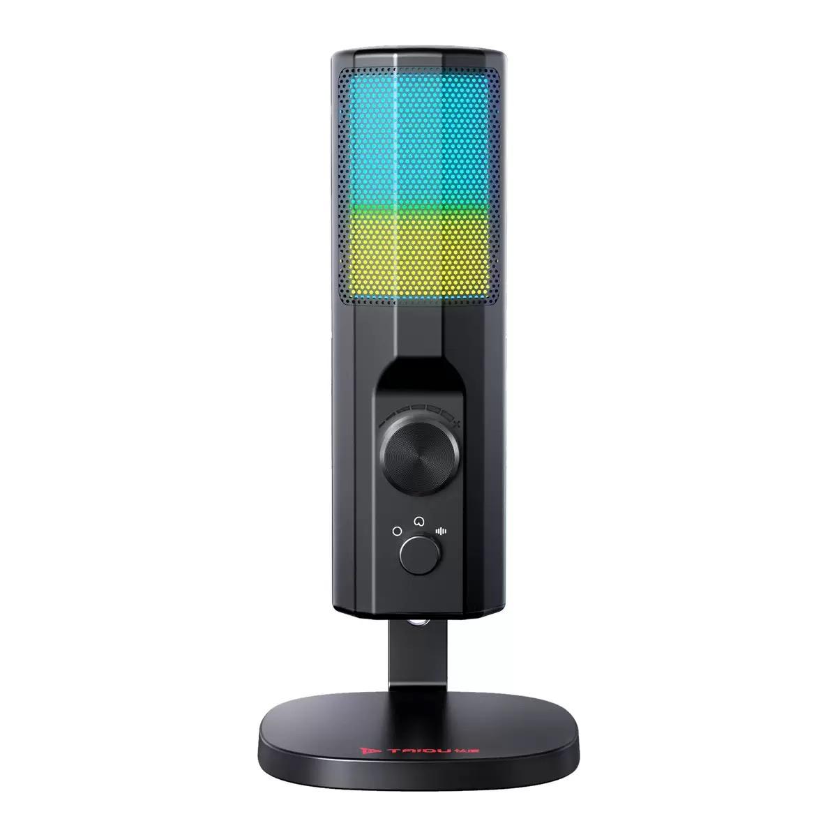 

3,5 мм конденсаторный микрофон с шумоподавлением ENC, RGB LED-подсветкой, совместимый с ПК/PS4/PS5/Mac/Android, идеально подходит для стрима