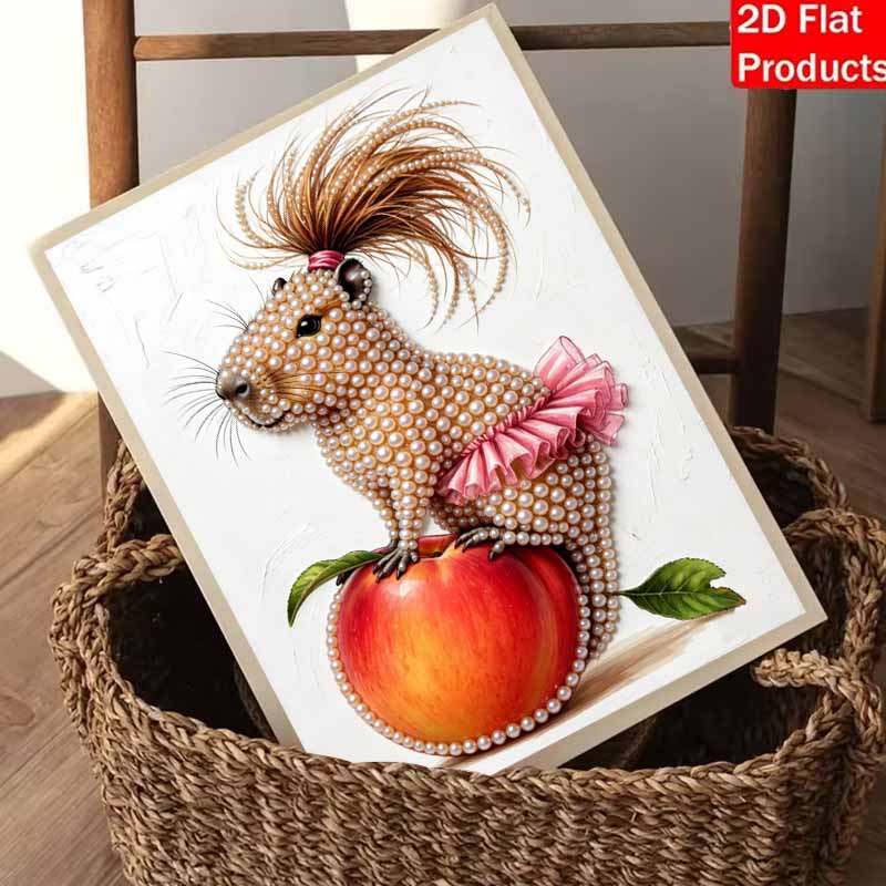 Capybara pearl painting handmade DIY 5D creative ornaments living room home decoration painting