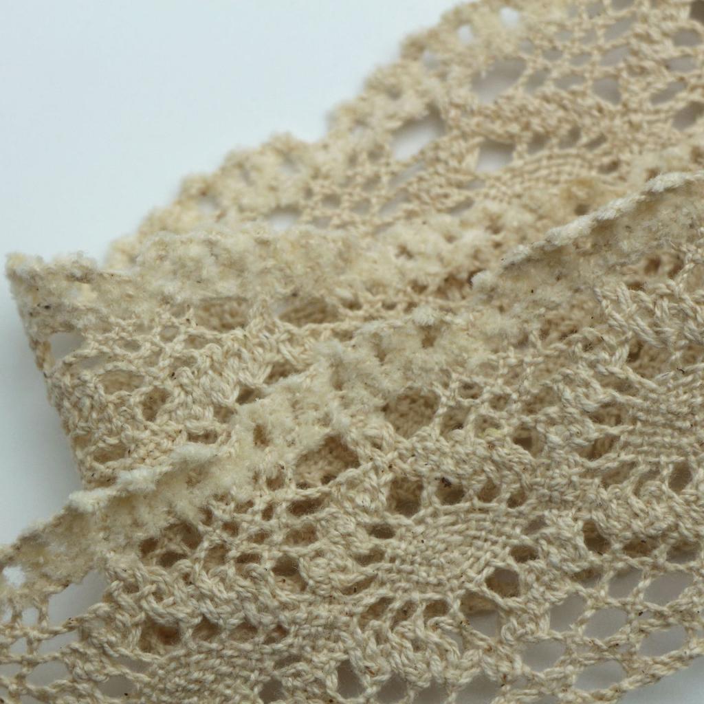 Cotton Lace With Fleece Unilateral Serrated Cotton Lace, Cotton Lace