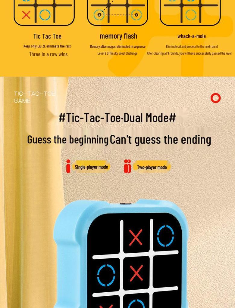 Hot Sale: All-in-One Electronic Tic-Tac-Toe Board Game - Fun, Educational Toy and Gift for Children's Day