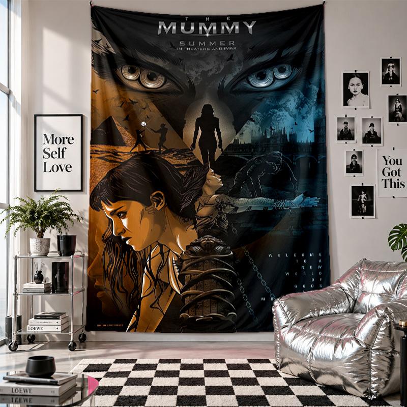 Wall TapestryThe Mummy Art Hanging Cloth Decorative Background Cover for Room Decoration