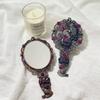 Hand-held Peacock Makeup Mirror Comb Set Vintage Cosmetic Mirror Princess Make Up Mirror Women