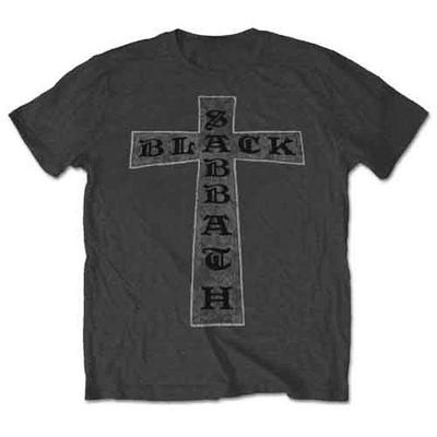 Black Sabbath Krzyż T-Shirt Szary Nowy 2025 Nowy Personalizowany Europejski i Amerykański Y2k Vintage Modny Cool