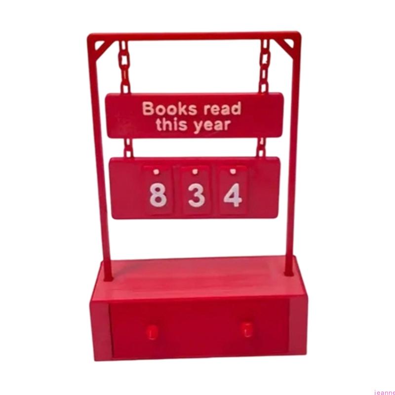 Hanging Book Counter Reading Trackers Decors For Readers Teachers Students Includes Number Display And Organizers Drawer