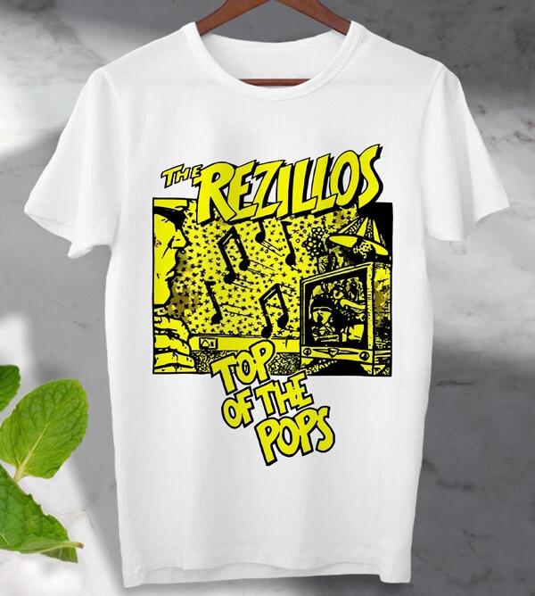 Rezillos Top Of The Pops 100% Cotton T-shirt Mens Tees Top Vintage Look Unisex Men s Ladies Top S