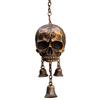 Dark Theme Wind Chime Hanging Wind Bell Vintage Skull Wind Chime for Indoor Outdoor Garden Patio Metal Hanging Bell Halloween