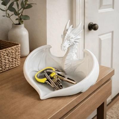 Photo Prop Dragon Shape Jewelry Storage Tray Creative INS Ring Display Plates Simple White Rings Holder Women