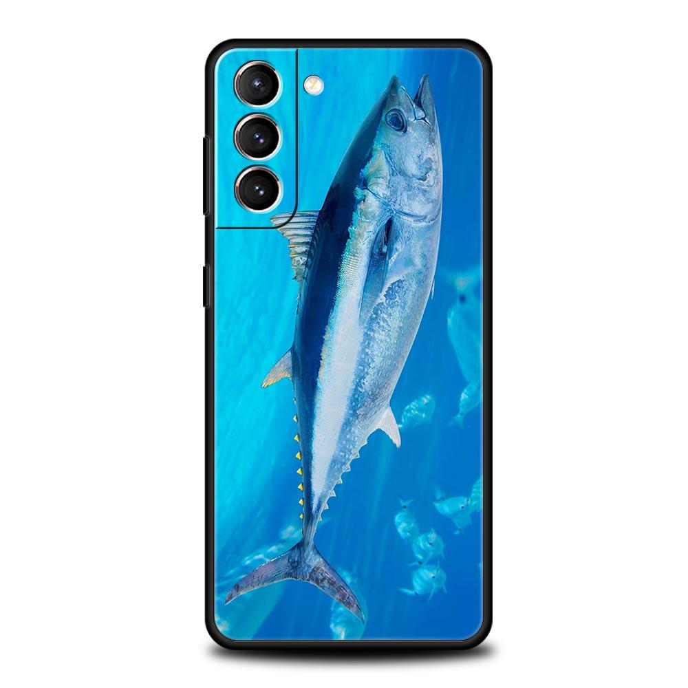 Bluefin Tuna Phone Case For Samsung Galaxy S24 S23 S22 S20 Ultra S21 FE 5G S10 S9 Plus S10E S8 Soft Silicone Cover