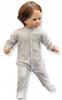 Full Zipper Romper 50 Pajamas for a Girl, Smooth Gray Melange