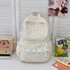 Schoolbag new high-value sweet student schoolbag polka dot lace casual backpack large capacity lightweight backpack
