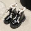 Women Ankle Platform Snow Boots High Heels Fur Warm Shoes Woman Winter 2025 Trend Chelsea Leather Shoes Fad Lace Up Botas Mujer