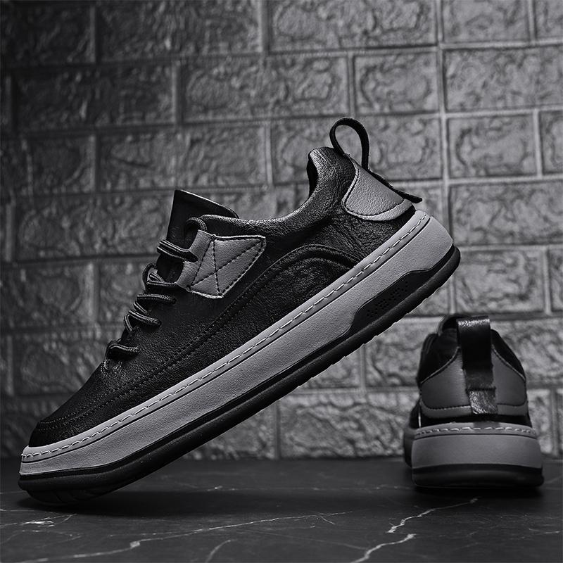 Men Casual Shoes Classic Leather Fashion all-match Men Wear-Resistant Sneakers For Men Walking Shoes New Comfort Flat Shoes Male