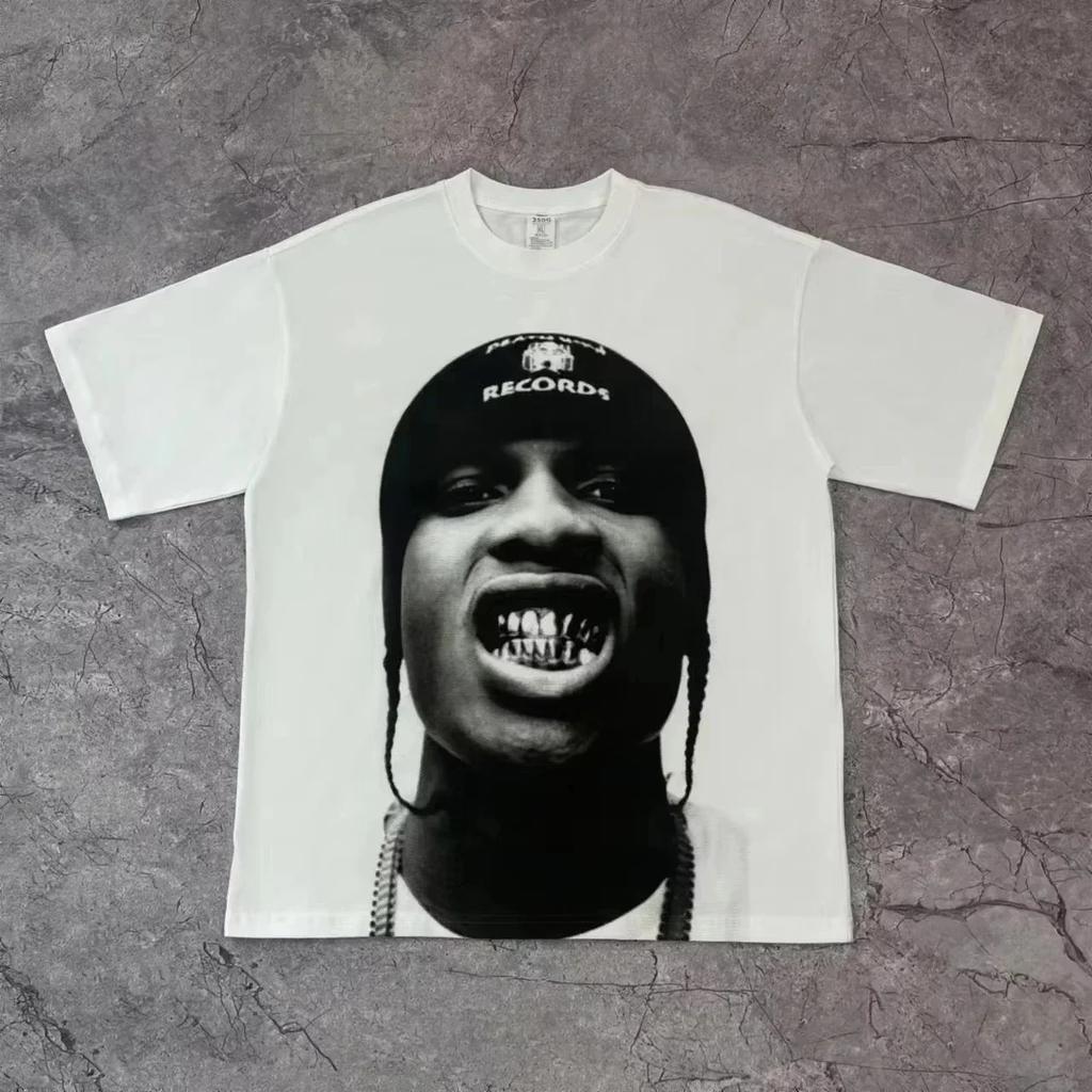 Rapper Frank Retro Grafica Maglietta Unisex Hip Hop Oceano Album Abbigliamento Magliette Y2k Unisex Biondo Moda Cotone Oversize Maglietta