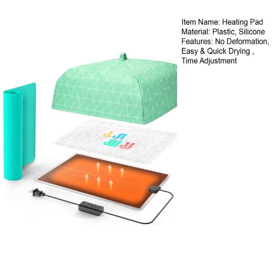 1 Set Resin Mold Heating Pad Resin Craft Curing Tool Equipment for Easy & Quick Drying Epoxy Resin Dryer with Time Adjustment for Epoxy Mold