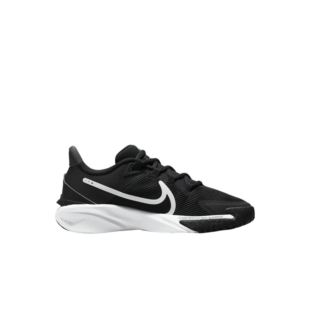 Nike נעלי ספורט לילדים Star Runner 4 GS שחור לבן אנתרציט DX7615-001