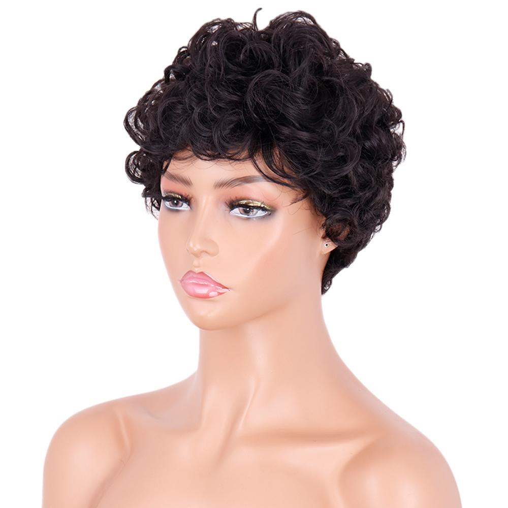 LISI HAIR Women Short Wigs Black Brown Red Wine Color Synthetic Heat Resistant Fiber Wigs for Women Daily Wear