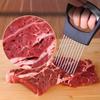 Meat Tenderizer Kitchen Tool Stainless Steel Handle with Safety Guard for Steak Beef Onion Meat Cooking Preparation
