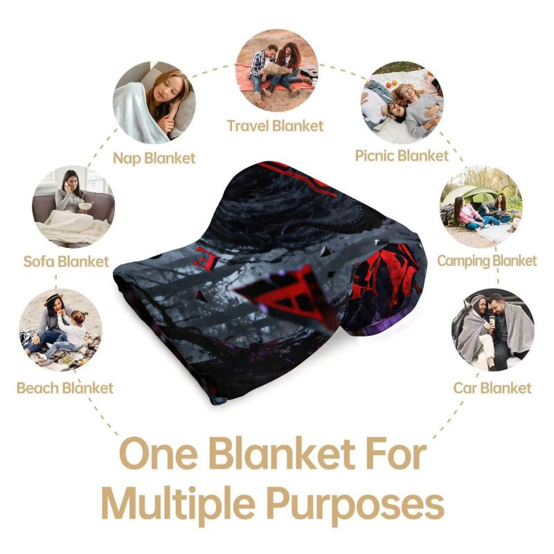 1PC Sci-Fi Horror S-Stranger T-Things Blanket Soft Warmth Flannel Throw Multifunctional Blanket Cozy Home Decorative Fans Gift